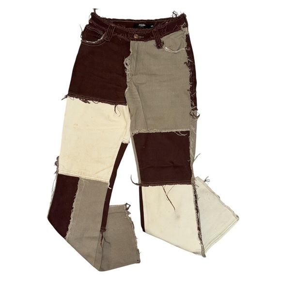 Jaded London Pants - Jaded London distressed brown tan neutral flare jeans women’s size 25